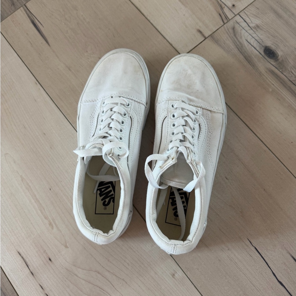 Vans old skool white platform sneaker